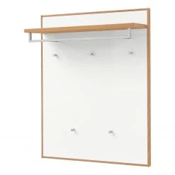 Voss Porte-manteau mural V100 III - Placage en bois véritable / Métal - Blanc