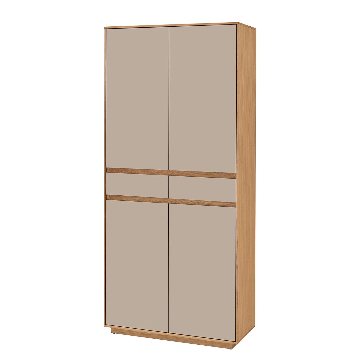 Voss Armoire à chaussures V100 - Partiellement en chêne massif - Taupe 1 Voss Armoire à chaussures V100 - Partiellement en chêne massif - Taupe