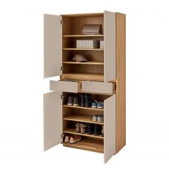 Voss Armoire à chaussures V100 - Partiellement en chêne massif - Taupe 6 Voss Armoire à chaussures V100 - Partiellement en chêne massif - Taupe -Vestiaires Soldes 1000357396 220614 030 DETAILS P000000001000357396