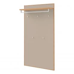 Voss Porte-manteau mural V100 II - Placage en bois véritable / Métal - Taupe - Largeur : 83 cm