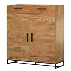 Ars manufacti Meuble à chaussures Woodson - Acacia massif / Métal - Acacia Marron clair