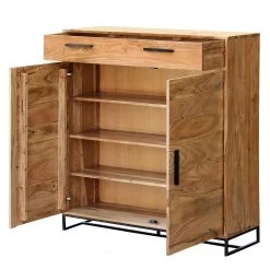 Ars manufacti Meuble à chaussures Woodson - Acacia massif / Métal - Acacia Marron clair -Vestiaires Soldes 1000361860 220624 031 DETAILS P000000001000361860