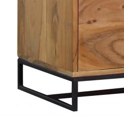 Ars manufacti Meuble à chaussures Woodson - Acacia massif / Métal - Acacia Marron clair -Vestiaires Soldes 1000361860 220624 032 DETAILS P000000001000361860