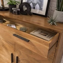 Ars manufacti Meuble à chaussures Woodson - Acacia massif / Métal - Acacia Marron clair -Vestiaires Soldes 1000361860 220624 035 DETAILS P000000001000361860