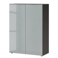 Germania Meuble à chaussures Genova - Verre - Gris argenté / Graphite