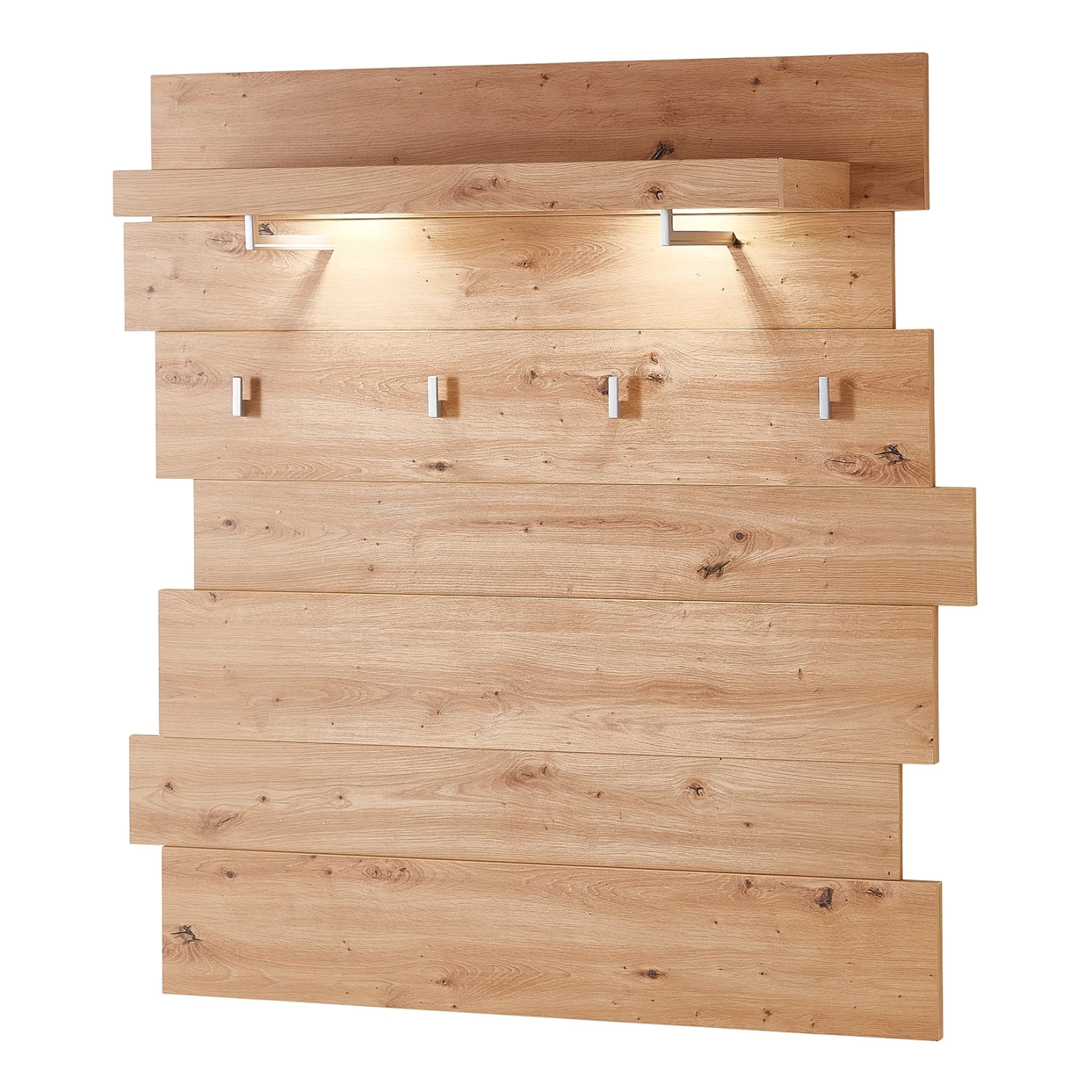 Maison Belfort Porte-manteau mural Nizao - Imitation chêne artisan 1 Maison Belfort Porte-manteau mural Nizao - Imitation chêne artisan