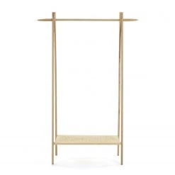 Naturoo Porte-manteau Mutare - Chêne massif / Rotin - Chêne / Beige -Vestiaires Soldes 1000363978 220714 030 DETAILS P000000001000363978