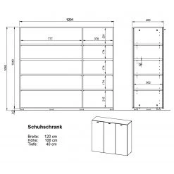 Germania Meuble à chaussures Lavos I - Cachemire -Vestiaires Soldes 1000366028 220809 500 SKETCH DETAILS P000000001000366028 sketch