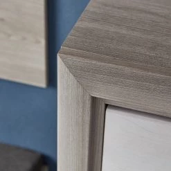 Loftscape Meuble à chaussures Kisbey - Imitation chêne argenté / Imitation mélèze -Vestiaires Soldes garderoben set kisbey 5 teilig silbereiche dekor laerche dekor 4720644