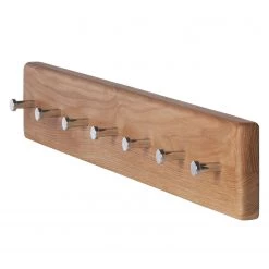 Ars Natura Porte-manteau mural Anamur III - Chêne -Vestiaires Soldes garderobenleiste anamur wildeiche massiv 4764968