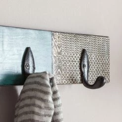 Wolf-Möbel Porte-manteaux mural Goa - Partiellement en manguier massif - Manguier marron foncé -Vestiaires Soldes garderobenleiste goa akazie mango teilmassiv mehrfarbig 4357552