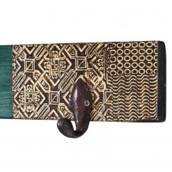 Wolf-Möbel Porte-manteaux mural Goa - Partiellement en manguier massif - Manguier marron foncé -Vestiaires Soldes garderobenleiste goa akazie mango teilmassiv mehrfarbig 4998044