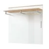 Fredriks Panneau porte-manteaux Exterior - Blanc brillant / Imitation hêtre