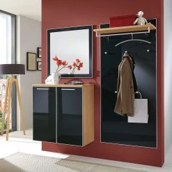 Voss Meuble à chaussures Alavere V - Anthracite / Chêne blanc -Vestiaires Soldes garderobenpaneel alavere iii 3757656