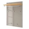 Voss Panneau porte-manteaux Alavere IV - Taupe / Chêne Bianco