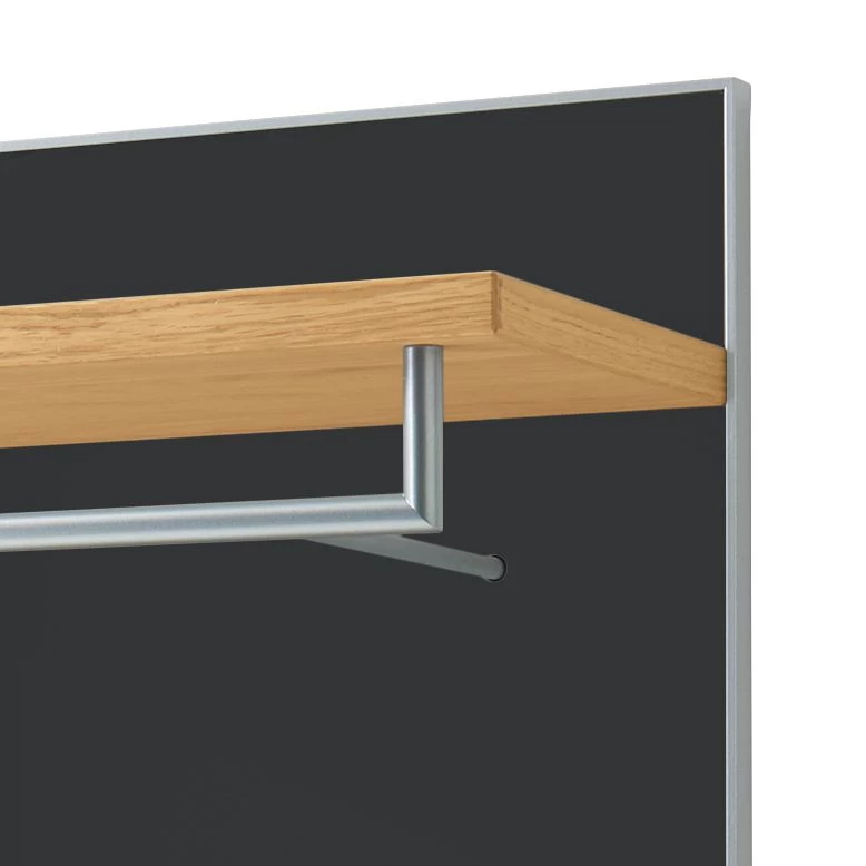 Voss Panneau porte-manteaux Alavere IV - Anthracite / Chêne blanc 3 Voss Panneau porte-manteaux Alavere IV - Anthracite / Chêne blanc – Image 3