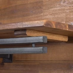 Ars manufacti Panneau porte-manteaux Manchester - Acacia massif / Métal -Vestiaires Soldes garderobenpaneel manchester akazie massiv metall 4877544