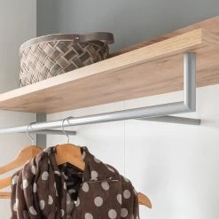 Germania Panneau portemanteau Nerola - Blanc / Imitation chêne de Navarre -Vestiaires Soldes garderobenpaneel nerola weiss eiche dekor 4245052