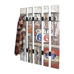 Home Design Porte-manteaux mural Route - Marron / blanc