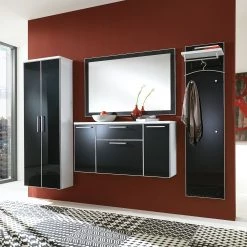 Voss Meuble à chaussures mural Alavere II - Anthracite / Blanc -Vestiaires Soldes haengeschrank alavere anthrazit weiss 3758256