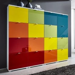 Germania Porte abattante Colorado - Rouge brillant -Vestiaires Soldes klappe colorado hochglanz rot 523185