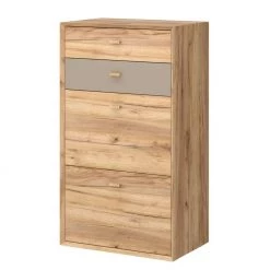 Germania Meuble à chaussures Calvi - Imitation chêne de Navarra / Gris minéral