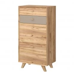 Germania Meuble à chaussures Calvi - Imitation chêne de Navarra / Gris minéral -Vestiaires Soldes schuhkipper calvi eiche navarra dekor steingrau 4253980