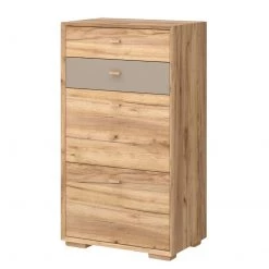 Germania Meuble à chaussures Calvi - Imitation chêne de Navarra / Gris minéral -Vestiaires Soldes schuhkipper calvi eiche navarra dekor steingrau 4253984