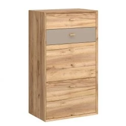 Germania Meuble à chaussures Calvi - Imitation chêne de Navarra / Gris minéral -Vestiaires Soldes schuhkipper calvi eiche navarra dekor steingrau 4253988