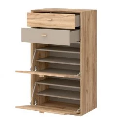 Germania Meuble à chaussures Calvi - Imitation chêne de Navarra / Gris minéral -Vestiaires Soldes schuhkipper calvi eiche navarra dekor steingrau 4254012