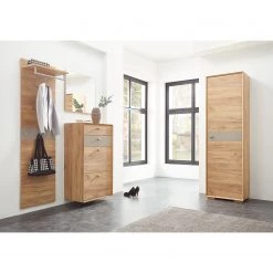 Germania Meuble à chaussures Calvi - Imitation chêne de Navarra / Gris minéral -Vestiaires Soldes schuhkipper calvi eiche navarra dekor steingrau 4254040