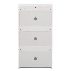 Fredriks Meuble à chaussures Glaze III - Hauteur : 120 cm -Vestiaires Soldes schuhkipper glaze iii hochglanz weiss 364899