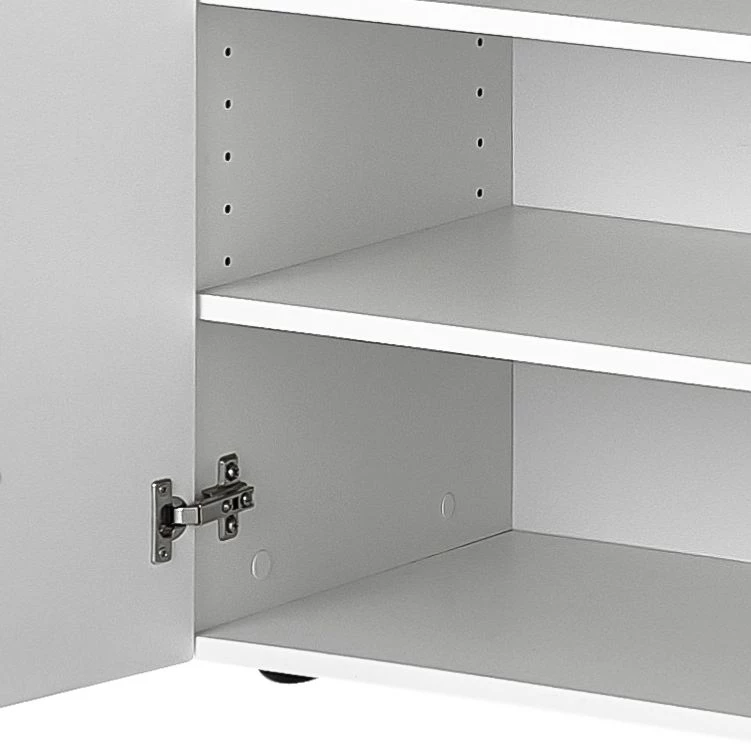 Germania Meubles à chaussures Adana - Blanc brillant - 134 cm 6 Germania Meubles à chaussures Adana - Blanc brillant - 134 cm – Image 6