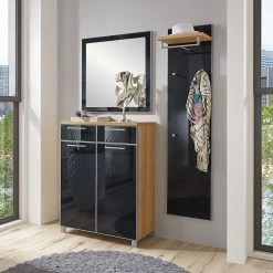 Voss Meuble à chaussures Alavere I - Anthracite / Chêne blanc -Vestiaires Soldes schuhkommode alavere i 3756832