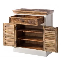 Maison Belfort Meuble à chaussures Newhaven - Manguier partiellement massif - Manguier / Blanc -Vestiaires Soldes schuhkommode newhaven mango teilmassiv mango weiss 5042984