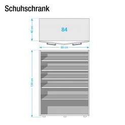 Germania Meuble à chaussures Viveiro - Blanc -Vestiaires Soldes schuhkommode repulse weiss 4402220