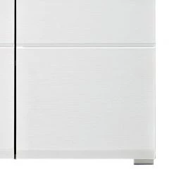 Mooved Meuble à chaussures Samanta - Blanc / Imitation chêne argenté -Vestiaires Soldes schuhkommode samanta silbereiche dekor weiss 4393688