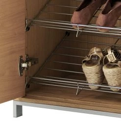 Voss Meuble à chaussures Vedo I - Chêne / Blanc -Vestiaires Soldes schuhkommode vedo ii eiche weiss 4908292