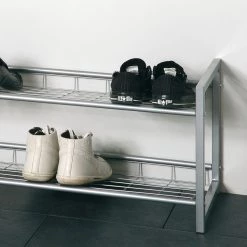 Home Design Meuble à chaussures Kelowna I - Couleur aluminium -Vestiaires Soldes schuhregal kelowna i alufarben 245811