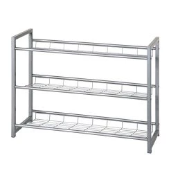 Home Design Meuble à chaussures Kelowna II - Acier - Couleur aluminium