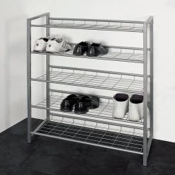 Home Design Meuble à chaussures Kelowna III - Couleur aluminium 5 Home Design Meuble à chaussures Kelowna III - Couleur aluminium -Vestiaires Soldes schuhregal kelowna iii alufarben 245808