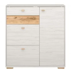 Germania Armoire à chaussures Calvi - Imitation pin blanc / Imitation chêne de Navarra -Vestiaires Soldes schuhschrank calvi pinie weiss dekor eiche 4254416