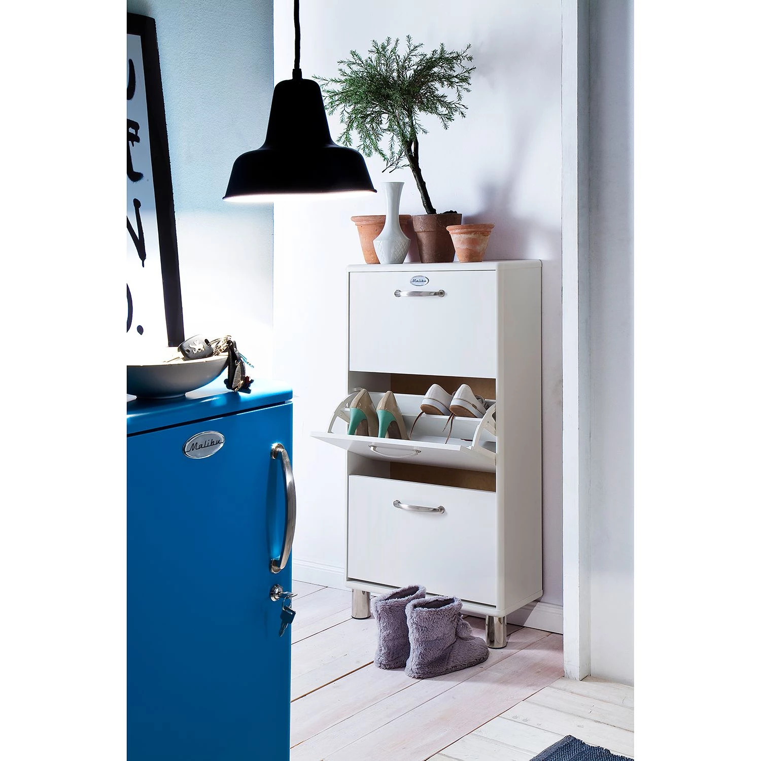 Tenzo Meuble à chaussures Malibu - Blanc 3 Tenzo Meuble à chaussures Malibu - Blanc – Image 3