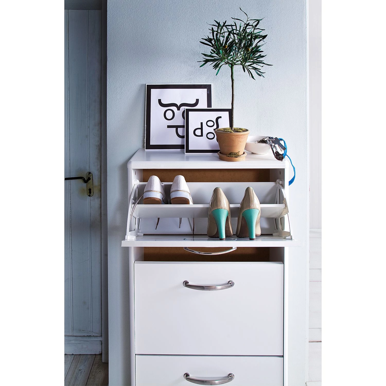 Tenzo Meuble à chaussures Malibu - Blanc 5 Tenzo Meuble à chaussures Malibu - Blanc – Image 5
