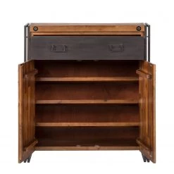 Ars manufacti Armoire à chaussures Manchester - Acacia massif / Métal -Vestiaires Soldes schuhschrank manchester akazie massiv metall 4877172