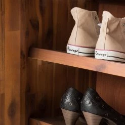 Ars manufacti Armoire à chaussures Manchester - Acacia massif / Métal -Vestiaires Soldes schuhschrank manchester akazie massiv metall 4877188