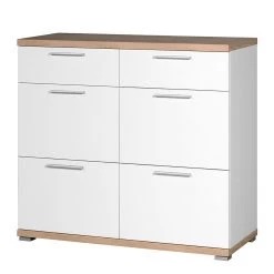 Germania Meuble à chaussures Texture - Blanc / Imitation chêne de Sonoma