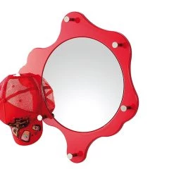 Home Design Porte-manteaux mural Bacillu - Rouge brillant