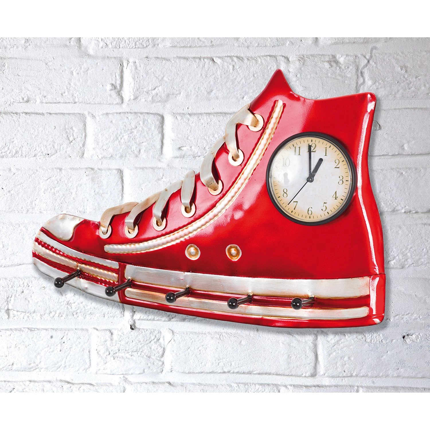 Mooved Vestiaire d’entrée Dabar - Métal - Rouge / Blanc 2 Mooved Vestiaire d’entrée Dabar - Métal - Rouge / Blanc – Image 2