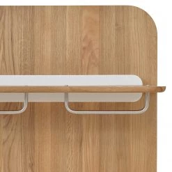 Studio Copenhagen Porte-manteaux mural Loca - Chêne sauvage partiellement massif - Rouge bordeaux -Vestiaires Soldes wandgarderobe loca wildeiche teilmassiv 3556745